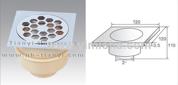 120mm×120mm×3.5mm YIMISHA High Sealed Anti-Odor Floor Drain