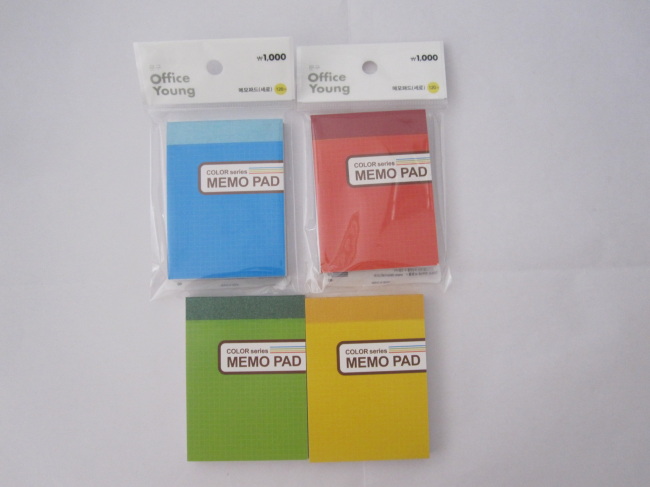 Memo pad 120 pages color series