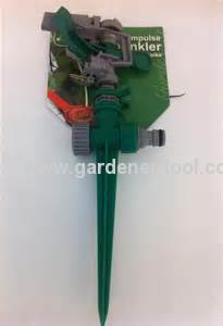 Plastic Garden Impulse Sprinkler With Plastic Spike Allow Unit-To-Unit As Sprinkler System