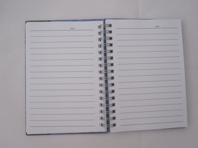 A6 2 subject hardcover spiral notebook good quality