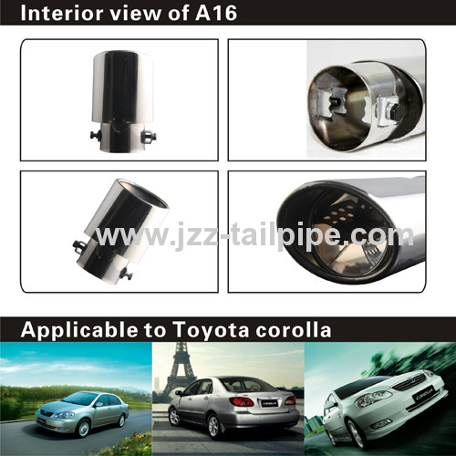 Toyota Corolla stainless steel automobile tail throat