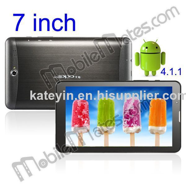 7 Inch Tablet Android 4.1.1 PC Dual-core 1.2GHZ Support WiFi 3G Call Network Bluetooth GPS Dual Camera