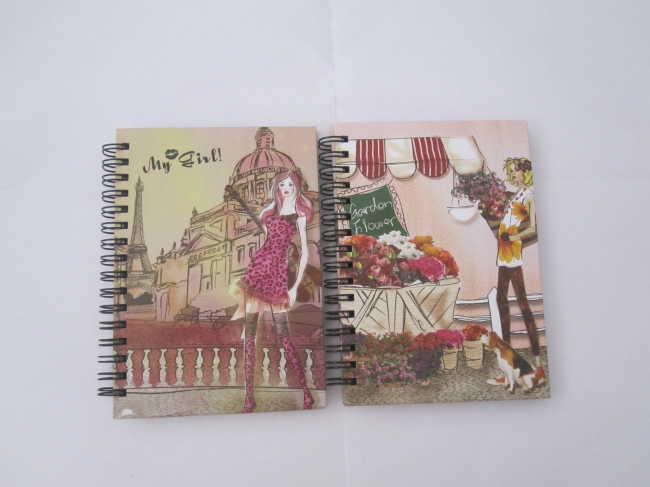 A6 carton hardcover spiral notebook/notepad collegeg ruled