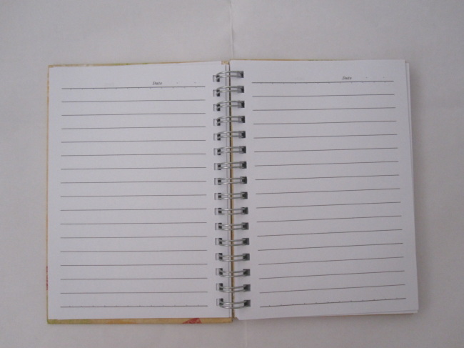 A6 2 subjectcollege ruled hardcover spiral notebook 