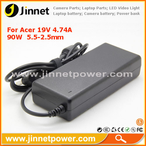 90W Replacement laptop power adapter for acer 19v 4.74a 5.5*2.5mm with high quality