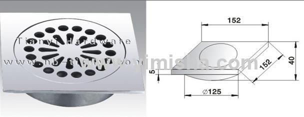 High Grade Casting Stainless Steel Floor Drain with Outlet Diameter 125mm