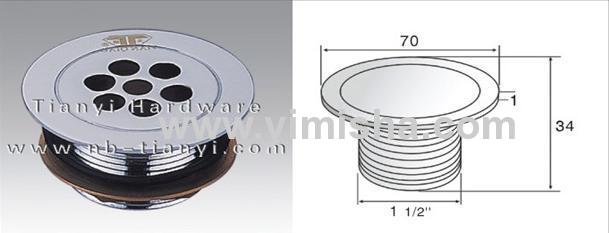 Φ70mm YIMISHABrass Chrome Plated Waste Drain