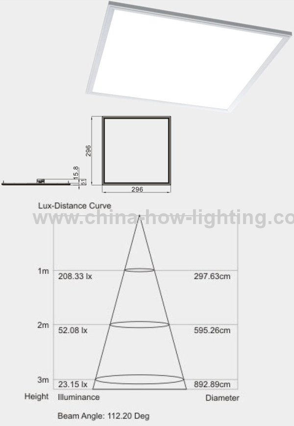 Aluminium LED panel light 600 600 11WEpistar Chips