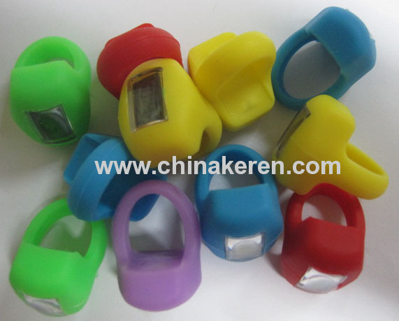 Silicone green led ring watch