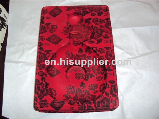 New design high quality PVC/PET/PP/PS material plastic flocking blister tray