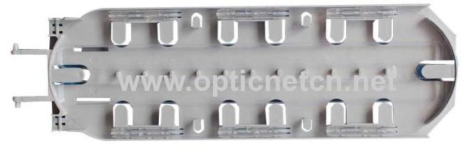 12 or 24 fiber optic splice tray