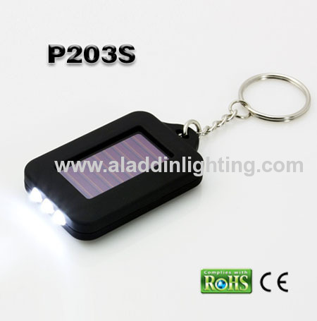 Cheap price promotional gift LED solar keychain