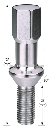 cone seatheattreated chrome plated cone seat lug bolts 10.9 grade