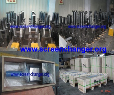 hydraulic screen changer for twin-screw extruder