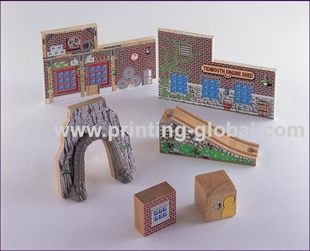 Hot stamping film for wooden building block