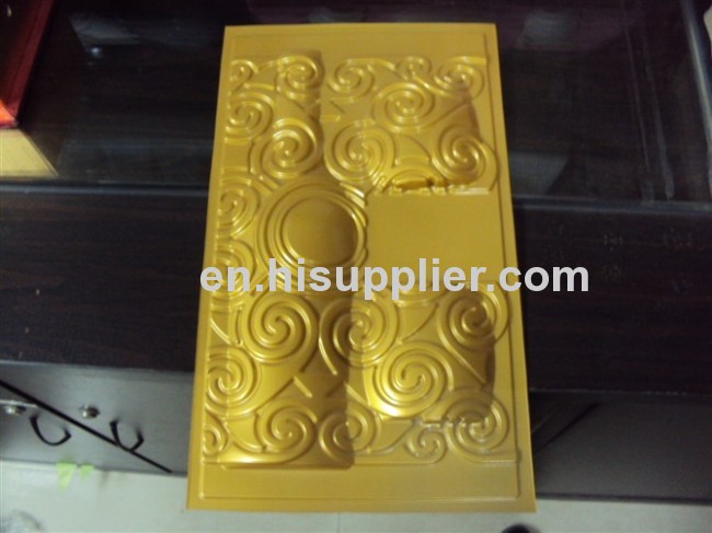 Fashionable new design PVC/PET/PP/PS material plastic flocking tray