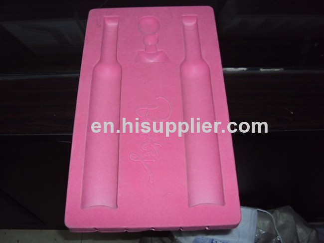 Plastic flockingtray for display cosmetic