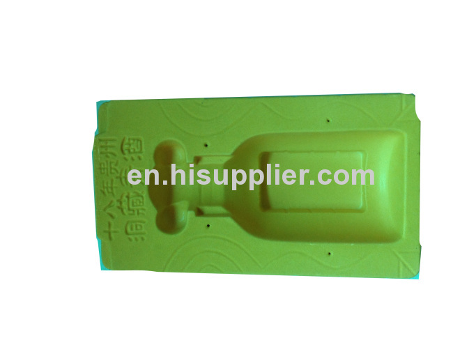 Plastic flockingtray for display cosmetic