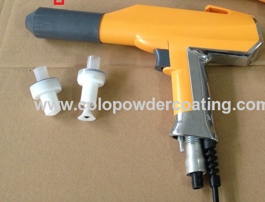 Easy to take classic model colo-500T-H with 20X40CM or 20X30CM powder hoper for testing manual powder coating mchine