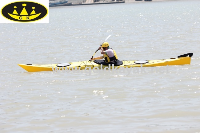 Single sit in sea kayak with two 11storage cover