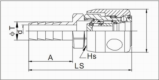 Single Handed Quick Coupling With Hose