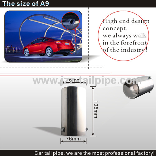 Honda Civic stainless steel automobile car exhaust tip