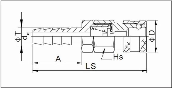 Close Type Quick Coupling With Hose