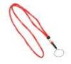 Round Woven Key Neck Lanyard , Red Polyester Rope Cord Strap
