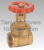 Horizontal Brass Red Color Handle Two General Formula Gate Valve