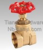 Horizontal Manual Brass Red Handle Thread Two General Formula Gate Valve