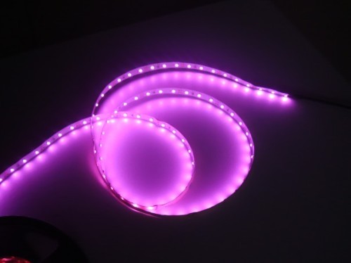 Pink LED strip lights