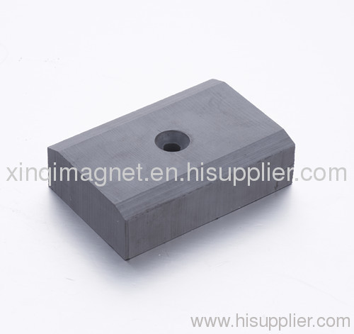 Ferrite special block with a hole shape magnets from China manufacturer ...