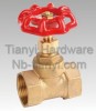 Horizontal Manual Brass Red Handle Two General Formula Stop Valve for Flooding Water