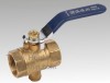Manual Brass Blue Handle Temperature Testing Hard Seal Thread Ball valve