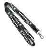 Black Polyester Reflective Lanyard Strap With Metal Egg Hook