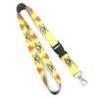 Yellow Heat Transfer Print Lanyard , Custom Logo 20mm * 900 mm