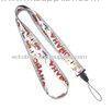 Grey Polyester Heat Transfer Print Lanyard For Mobile Phone , USB