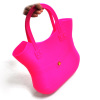 Lock free simple silicone shopping handbag