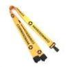 Safety Break Away Heat Transfer Printing Lanyard , Yellow Lanyards