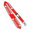 Red Flat Polyester Lanyard Neck Strap For Sport Games Work ID