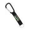 Black Metal Carabiner Key Ring Holder, Polyester Lnyard Keychain