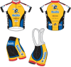 Custom Made Sublimation Printing Cycling Jersey And Bib Shorts For Men