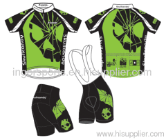 Bicycle Jersey and Bib Shorts short sleeve sublimation cycling wear