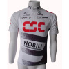 White Sublimated Sportswear Bicycle Shirts Custom Cycling Tops For Csc Pro Team