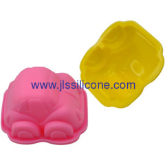 Car shaped bakeware silicone cake and muffin baking molds