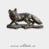 Cast Bronze Metal Wolf Sculpture