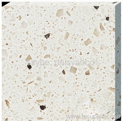 Composite quartz stone slabs