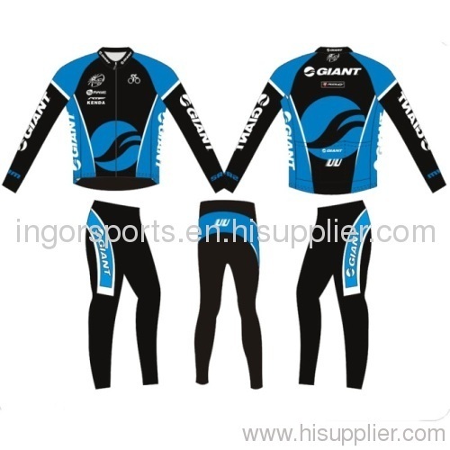 Custom Pro Winter Thermal Cycling Jacket and Pants, Long Sleeve JerseyS And Trousers