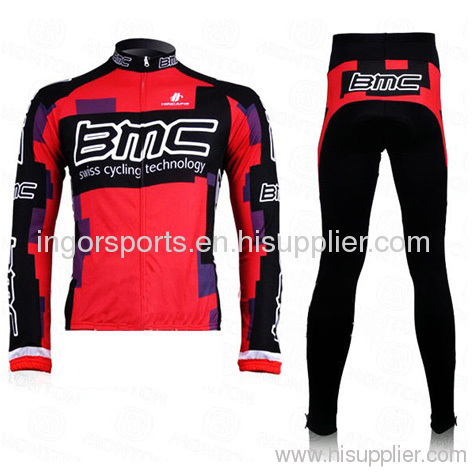 Custom Pro Team Long Sleeve Bicycle Jersey and Pant Sublimated Cycling Wear