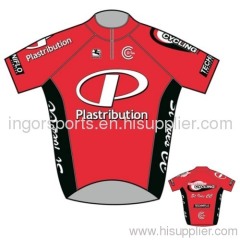 Custom Team Sublimated Cycling Wear Short Sleeve Polyester Bicycle Jersey